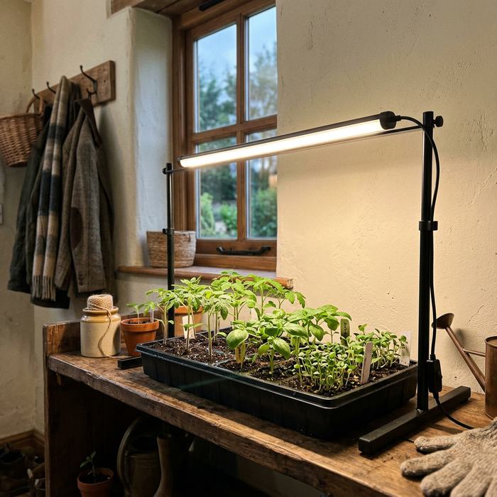 Seedling Grow Light in a farmhouse setting