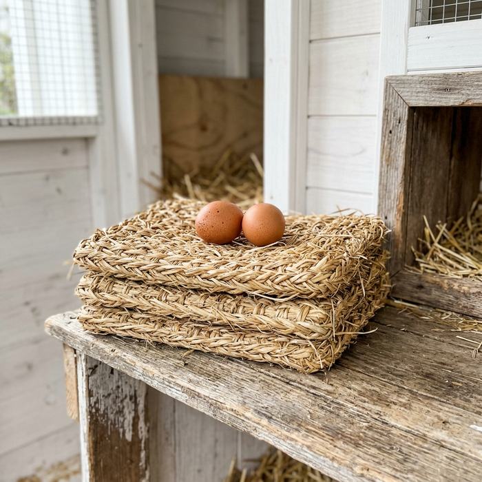 Nesting Box Pads in a farmhouse setting